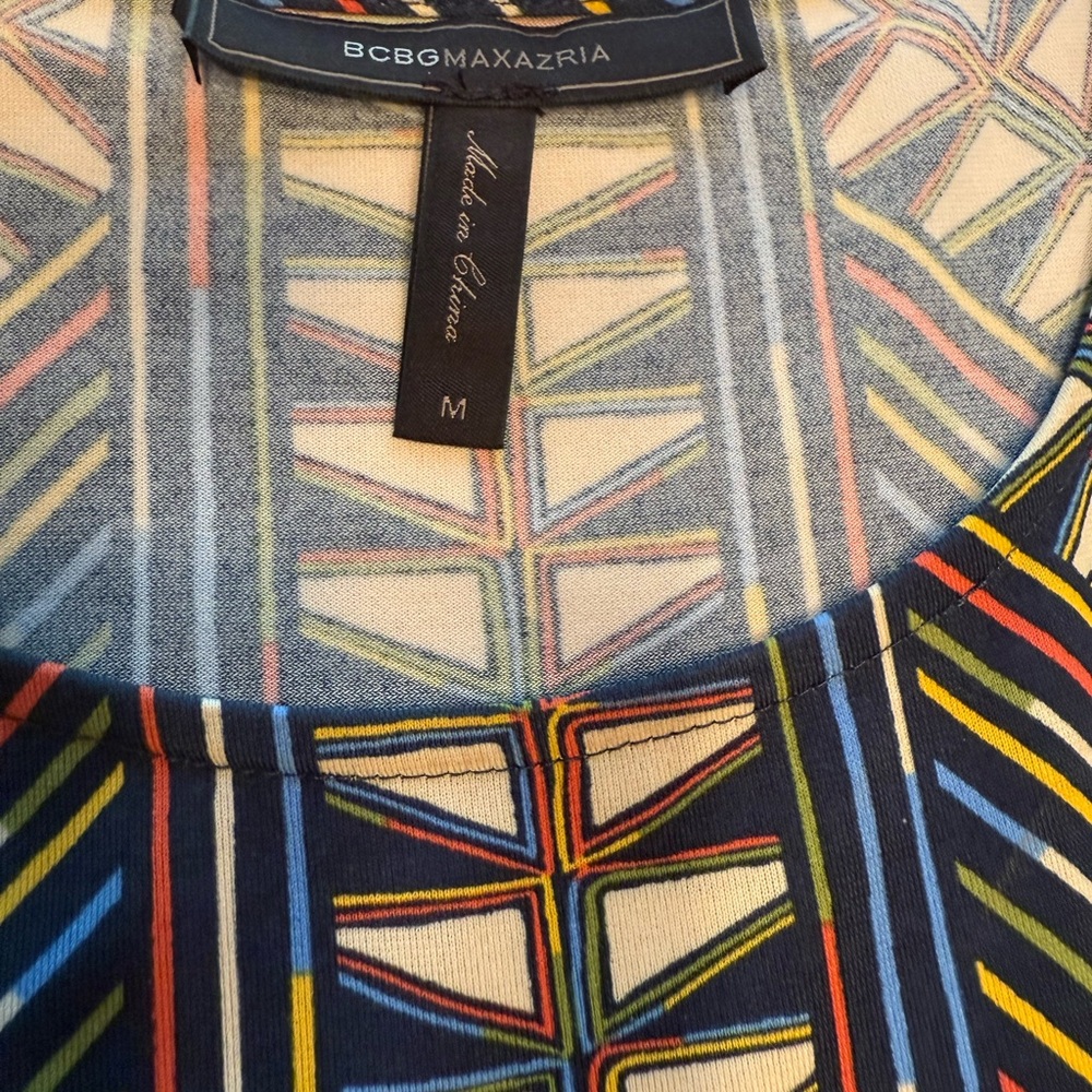 Bcbgmaxazria Multicolor Geometric Pattern Dress - image 5